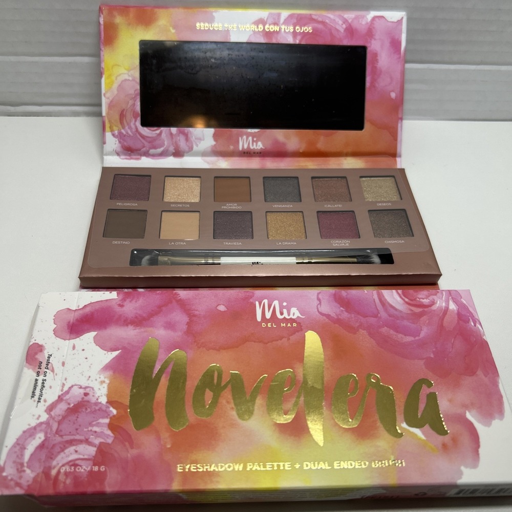 Mia Del Mar Novelera 12 Color Eyeshadow Palette & Sculpt & Define Brow Kit F7 - Picture 4 of 4
